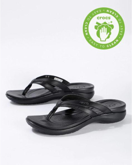 Crocs Slipper, Black Strappy Flip-Flops