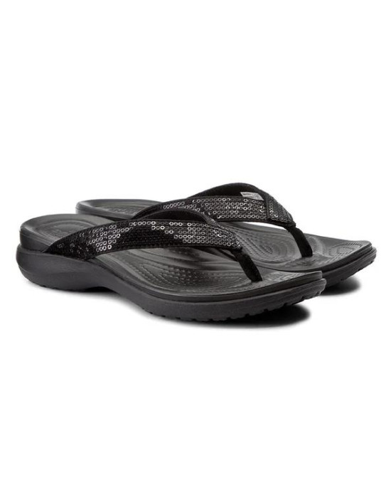 Crocs Slipper, Black Strappy Flip-Flops