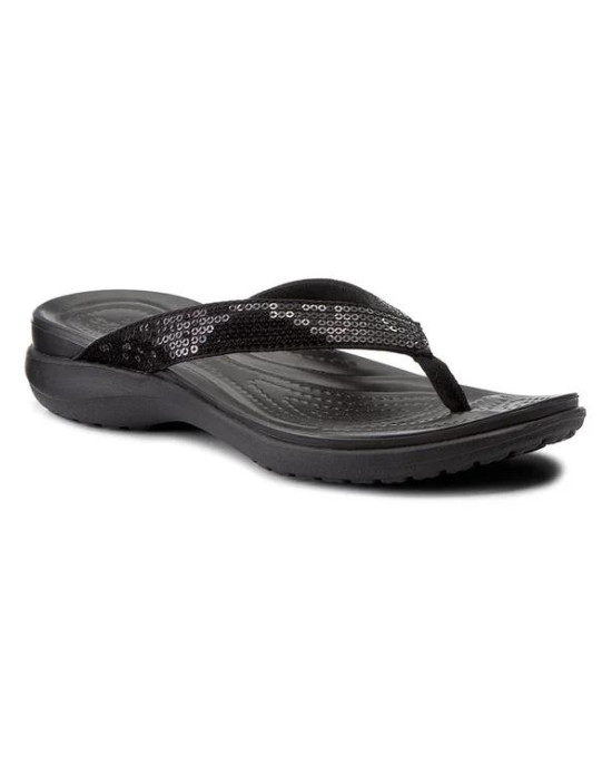 Crocs Slipper, Black Strappy Flip-Flops