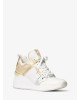 MICHAEL KORS Shoes, Georgie Nylon and Crocodile Embossed Leather Trainer