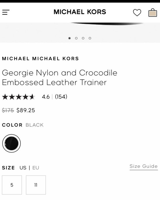 MICHAEL KORS Shoes, Georgie Nylon and Crocodile Embossed Leather Trainer