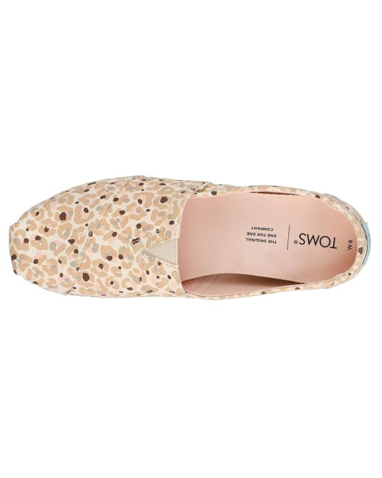 Toms Shoes, Alpargata Natural Sun Bleached Cheetah Slip On Flats