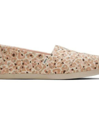 Toms Shoes, Alpargata Natural Sun Bleached Cheetah Slip On Flats