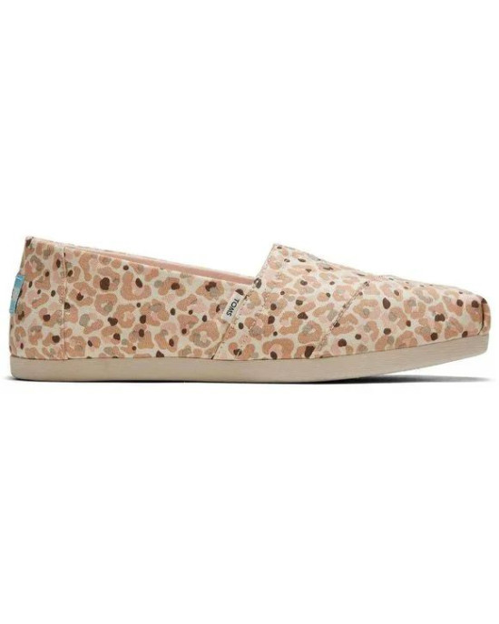 Toms Shoes, Alpargata Natural Sun Bleached Cheetah Slip On Flats